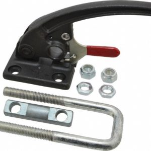 DE-STA-CO Pull-Action Latch Clamp: Horizontal, 7,500 lb, U-Hook, Flanged Base 385-R