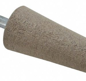 CRATEX Mounted Point: 2-3/4" Thick, 1/4" Shank Dia, A3, 80 Grit, Medium A3A80CXH 1/4