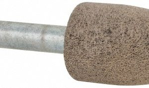 CRATEX Mounted Point: 1-1/4" Thick, 1/4" Shank Dia, A12, 80 Grit, Medium A12A80CXG 1/4