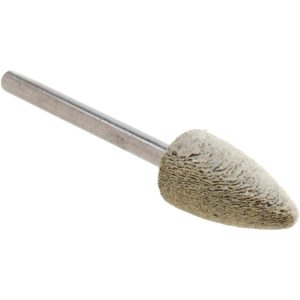 CRATEX Mounted Point: 3/4" Thick, 1/8" Shank Dia, B52, 80 Grit, Medium B52A80CXG 1/8