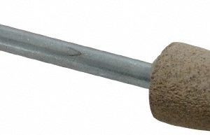 CRATEX Mounted Point: 3/4" Thick, 1/8" Shank Dia, B52, 80 Grit, Medium B52A80CXH 1/8