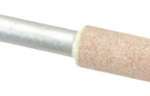 CRATEX Mounted Point: 1-1/4" Thick, 1/4" Shank Dia, W179, 80 Grit, Medium W179A80CXH 1/4