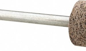 CRATEX Mounted Point: 1/2" Thick, 1/8" Shank Dia, W185, 36 Grit, Very Coarse W185A36CXG 1/8
