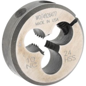 MADE IN USA DIES Round Die: #10-24, High Speed Steel 03690518