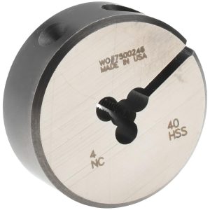 MADE IN USA DIES Round Die: #4-40, 1" OD, High Speed Steel 03692068