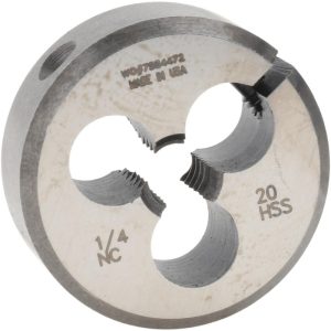 MADE IN USA DIES Round Die: 1/4-20, 1" OD, High Speed Steel 03693033