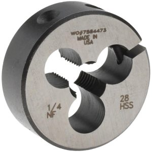 MADE IN USA DIES Round Die: 1/4-28, 1" OD, High Speed Steel 03693066