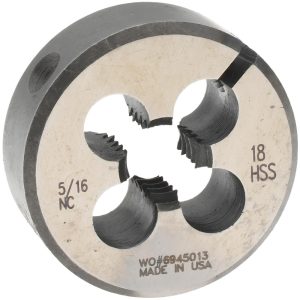 MADE IN USA DIES Round Die: 5/16-18, 1" OD, High Speed Steel 03693090