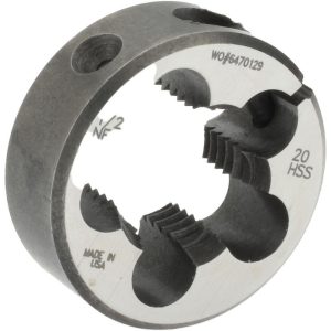 MADE IN USA DIES Round Die: 1/2-2, 3/8" OD, High Speed Steel 03693306