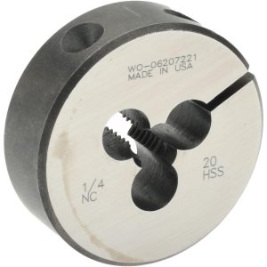 MADE IN USA DIES Round Die: 1/4-20, High Speed Steel 03694031