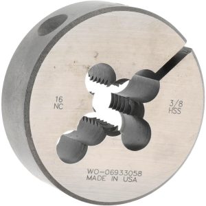 MADE IN USA DIES Round Die: 3/8-16, High Speed Steel 03694155