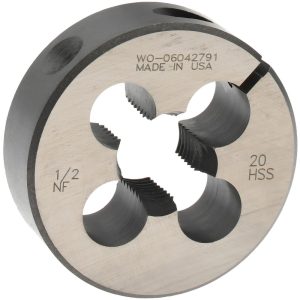 MADE IN USA DIES Round Die: 1/2-20, High Speed Steel 03694304