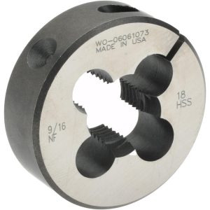 MADE IN USA DIES Round Die: 9/16-18, High Speed Steel 03694361