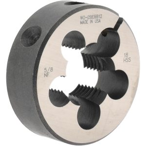 MADE IN USA DIES Round Die: 5/8-18, High Speed Steel 03694429