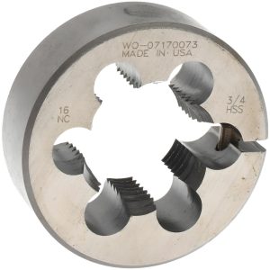MADE IN USA DIES Round Die: 3/4-16, High Speed Steel 03694544