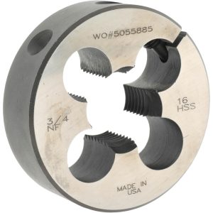 MADE IN USA DIES Round Die: 3/4-16, 2" OD, High Speed Steel 03695541