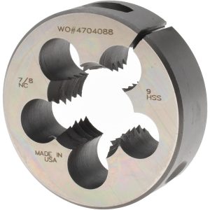 MADE IN USA DIES Round Die: 7/8-9, 2" OD, High Speed Steel 03695574