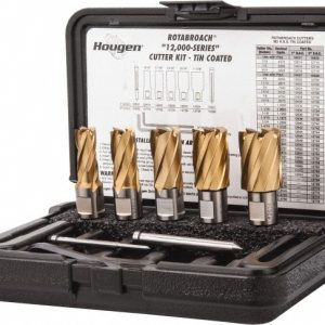 HOUGEN 8 Piece, 9/16 to 1-1/16" Cutter Diam, 1" Cutting Depth, High Speed Steel Annular Cutter Set 12601