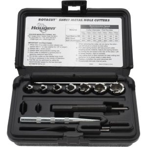 HOUGEN 10 Piece, 8 to 20mm Cutter Diam, 1/4" Cutting Depth, High Speed Steel Annular Cutter Set 11077