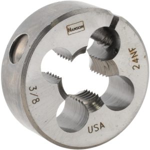 IRWIN HANSON Round Die: 3/8-24, 1" OD, Carbon Steel 3836