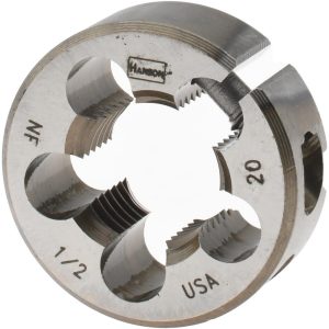 IRWIN HANSON Round Die: 1/2-20, 1" OD, Carbon Steel 3845