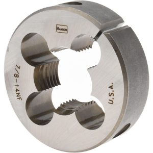 IRWIN HANSON Round Die: 7/8-14, 2" OD, Carbon Steel 4263