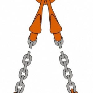 PEWAG Chain Sling: Double-Leg, Oblong & Sling Hook, 5' Long, 3500 lb Vertical Capacity, 3500 lb Capacity at 30 deg, 9/32" Chain, Alloy Steel 7G80DOSXK/5