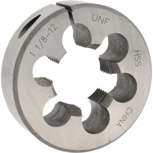 VALUE COLLECTION Round Die: 1-1/8-12, High Speed Steel 314-1482