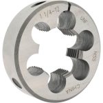 VALUE COLLECTION Round Die: 1-1/4-12, High Speed Steel 314-1486