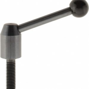 J.W. WINCO Metric Size Threaded Stud Adjustable Clamping Handle: M10 x 1.50 Thread, 13.5 mm Hub Dia, Steel 10N32A11/E