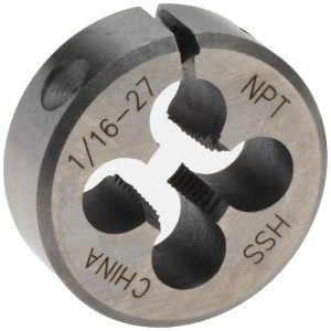 VALUE COLLECTION 1/16-27 NPT x 1" OD Round Adjustable Pipe Die 315-2110