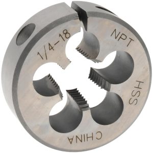 VALUE COLLECTION 1/4-18 NPT x 1-1/2" OD Round Adjustable Pipe Die 315-2122