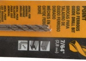 DEWALT Mechanics Drill Bit: 0.1094" Dia, 135&deg, Cobalt & High-Speed Steel, Straight-Cylindrical Shank, Split Point DW1907