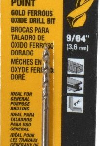 DEWALT Mechanics Drill Bit: 0.1406" Dia, 135&deg, Cobalt, Straight-Cylindrical Shank, Split Point DW1909