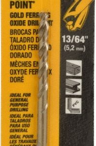 DEWALT Mechanics Drill Bit: 0.2031" Dia, 135&deg, Cobalt, Straight-Cylindrical Shank, Pilot Point DW1913