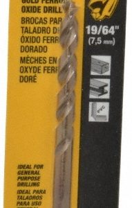 DEWALT Mechanics Drill Bit: 0.2969" Dia, 135&deg, Cobalt, Straight-Cylindrical Shank, Pilot Point DW1919