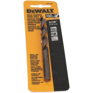 DEWALT Mechanics Drill Bit: 0.3125" Dia, 135&deg, Cobalt, Straight-Cylindrical Shank, Pilot Point DW1920