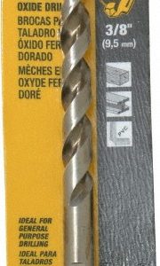 DEWALT Mechanics Drill Bit: 0.3750" Dia, 135&deg, Cobalt, Straight-Cylindrical Shank, Pilot Point DW1924