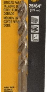 DEWALT Reduced Shank Drill Bit: 25/64'' Dia, 3/8'' Shank Dia, 135 °, High Speed Steel DW1925