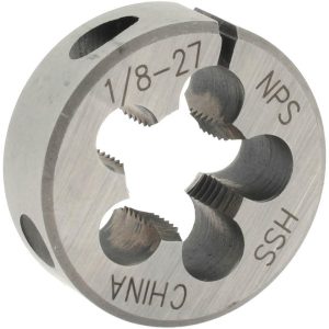 VALUE COLLECTION 1/8-27 NPS x 1" OD Round Adjustable Pipe Die 315-2215