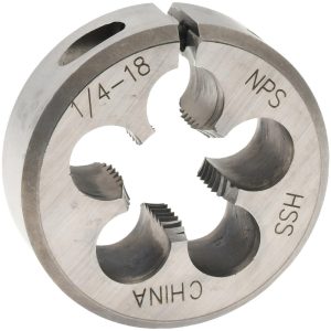 VALUE COLLECTION 1/4-18 NPS x 1-1/2" OD Round Adjustable Pipe Die 315-2222