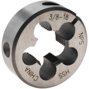 VALUE COLLECTION 3/8-18 NPS x 1-1/2" OD Round Adjustable Pipe Die 315-2224