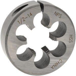 VALUE COLLECTION 1/2-14 NPS x 2" OD Round Adjustable Pipe Die 315-2234
