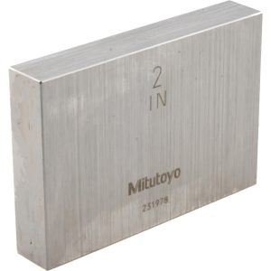 MITUTOYO Rectangle Steel Gage Block: 2", Grade AS-1 611202-541
