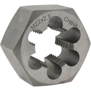 VALUE COLLECTION Hex Rethreading Die: M22x2.5, Right Hand, Carbon Steel 364-0223