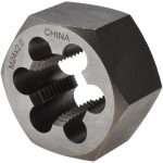 VALUE COLLECTION Hex Rethreading Die: M24x2, 1" Thick, Right Hand, Carbon Steel 364-0242