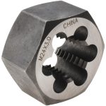 VALUE COLLECTION Hex Rethreading Die: M24x3, 1" Thick, Right Hand, Carbon Steel 364-0243