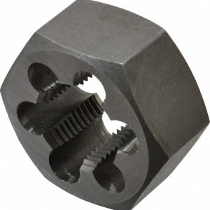 VALUE COLLECTION Hex Rethreading Die: M27x2, 1" Thick, Right Hand, 2" Hex, Carbon Steel 364-0272