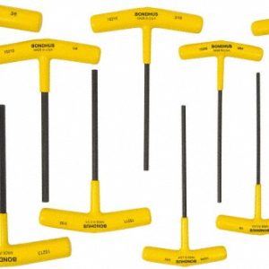 BONDHUS 10 Piece T-Handle Cushion Grip Hex Key Set 15238