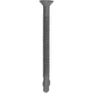 ITW BUILDEX 1/4", Flat Head, Phillips Drive, 3" OAL, #4 Point, Self Drilling Screw 560063